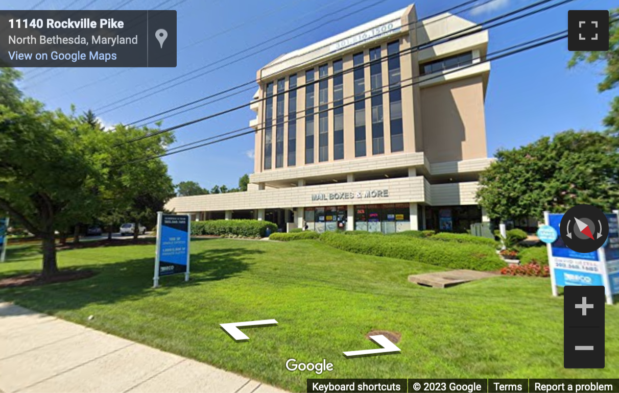 Street View image of 11140 Rockville Pike, Suite 400, Rockville, Maryland, USA