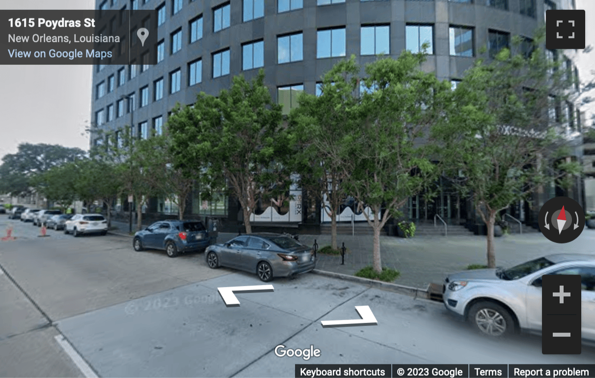 Street View image of 1615 Poydras Street, Suite 900, New Orleans, Louisiana, USA