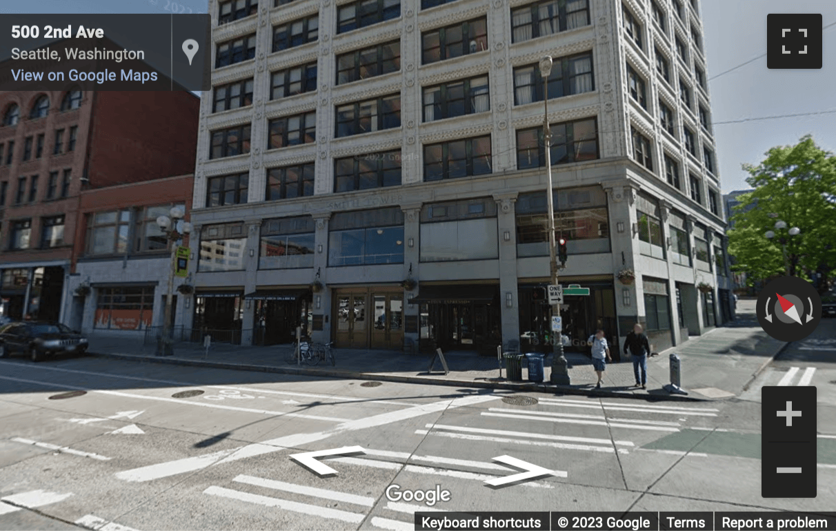 Street View image of 506 Second Avenue, 14th & 15th Floors, Seattle, Washington, USA