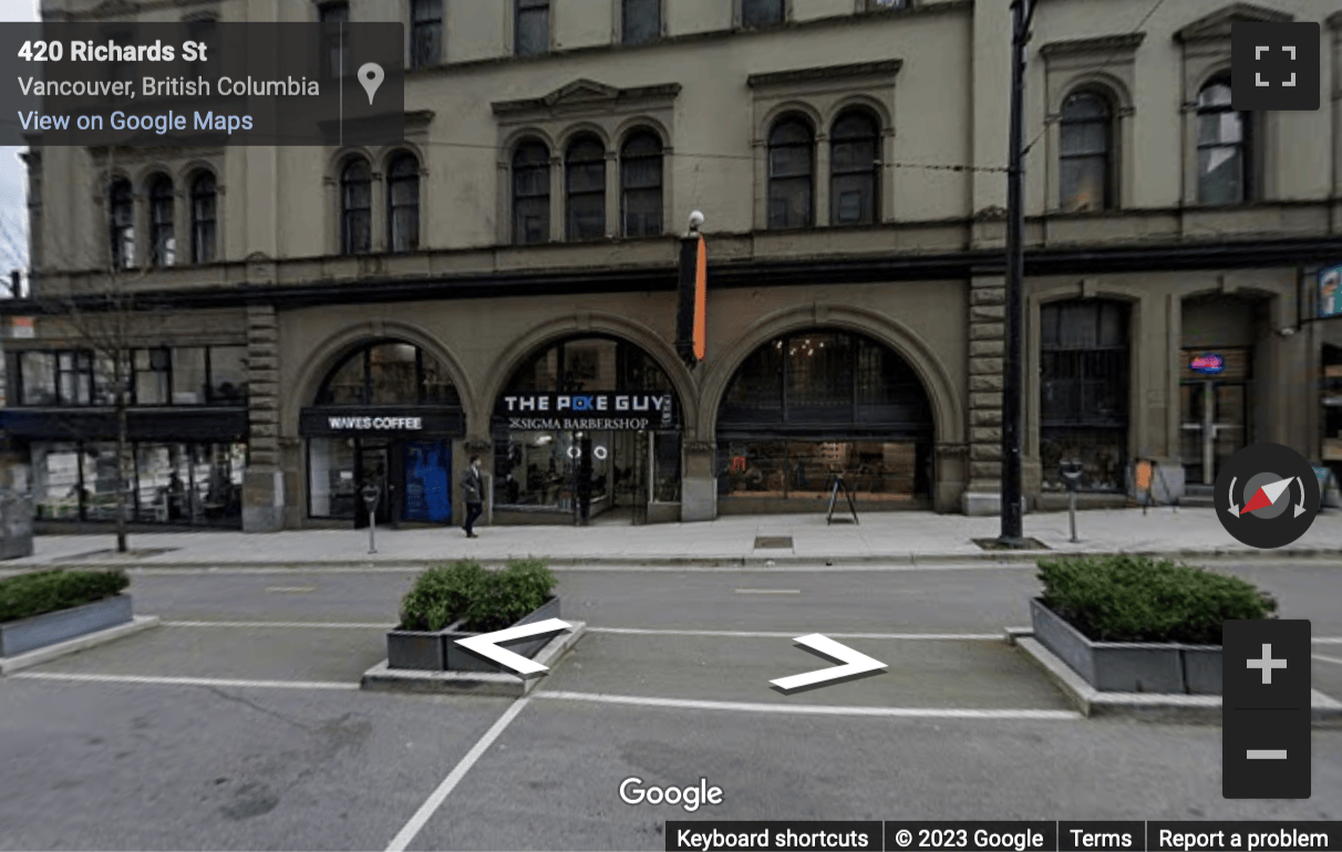 Street View image of 422 Richards Street, Vancouver, British Columbia, Canada