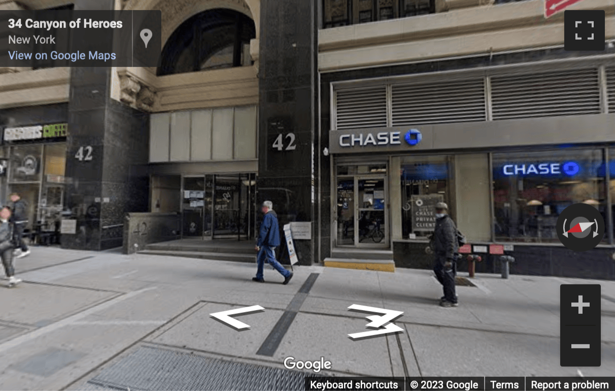 Street View image of 42 Broadway, Floor 12, New York, New York State, USA