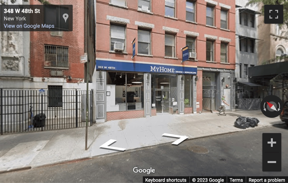 Street View image of 353 West 48th Street, Floor 4, New York, New York State, USA