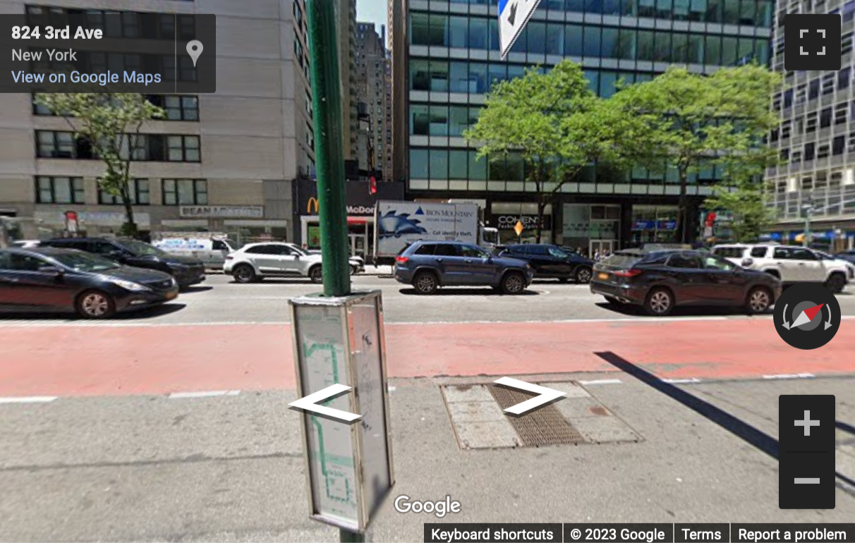 Street View image of 830 3rd Avenue, 5th Floor, New York, New York State, USA
