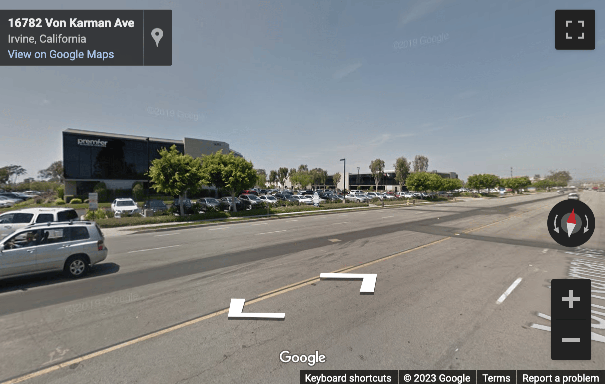 Street View image of (VON) 16755 Von Karman Avenue, Suite 200, Irvine, California, USA
