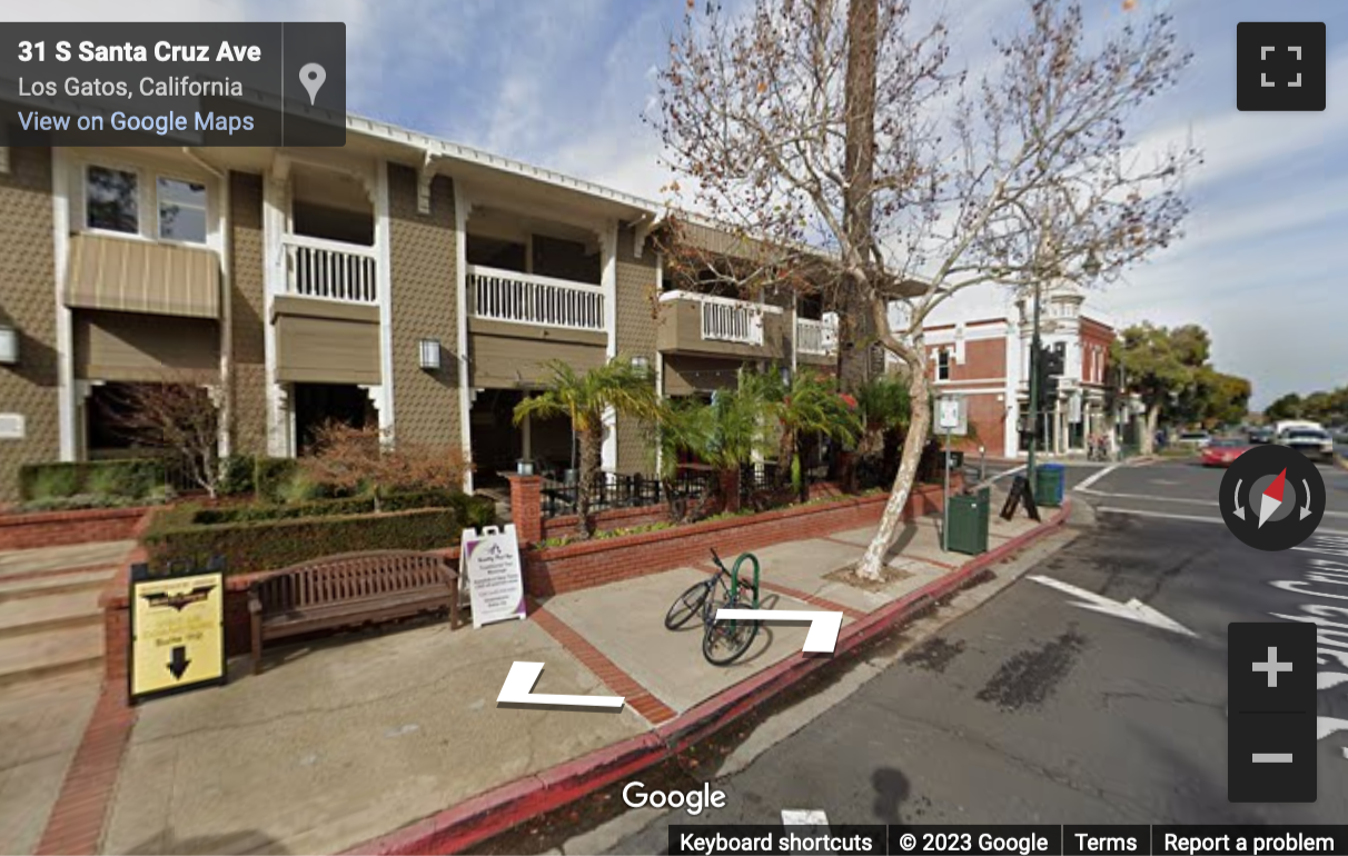 Street View image of 20 S Santa Cruz Ave, San Jose, California, USA