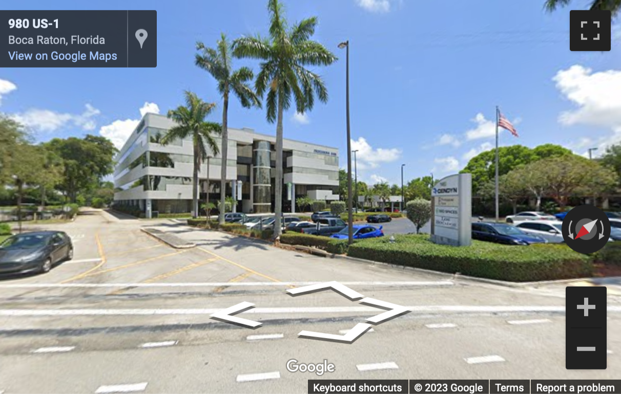 Street View image of 980 North Federal Highway, Boca Raton, Florida, USA