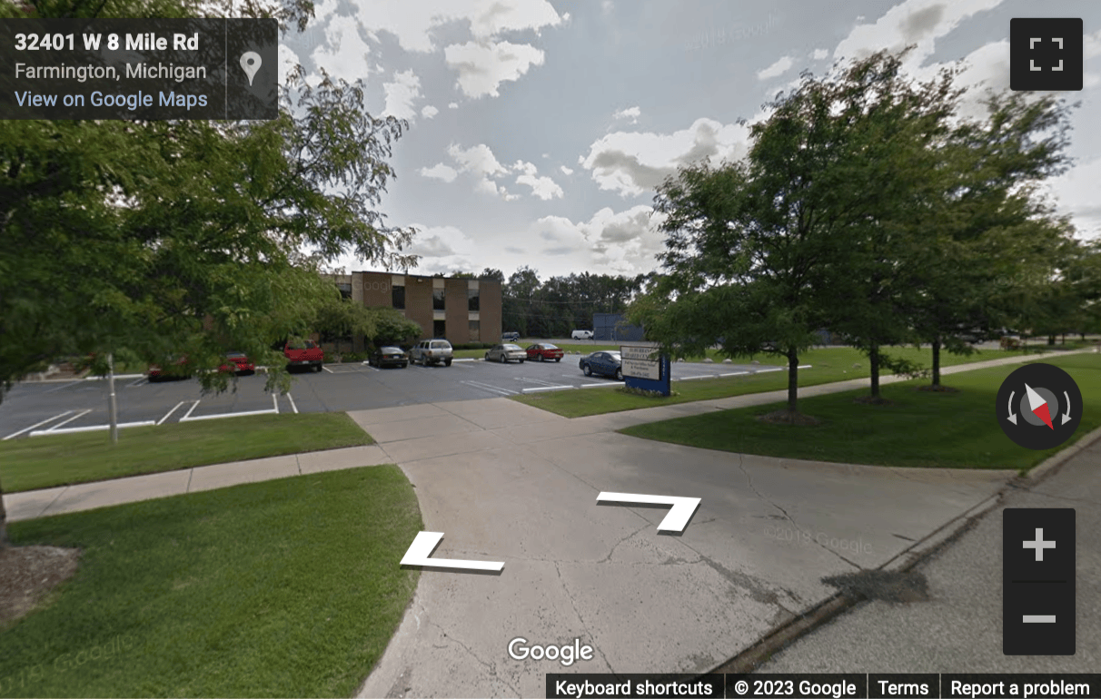 Street View image of 32401 W. 8 Mile Road, Livonia, Michigan, USA