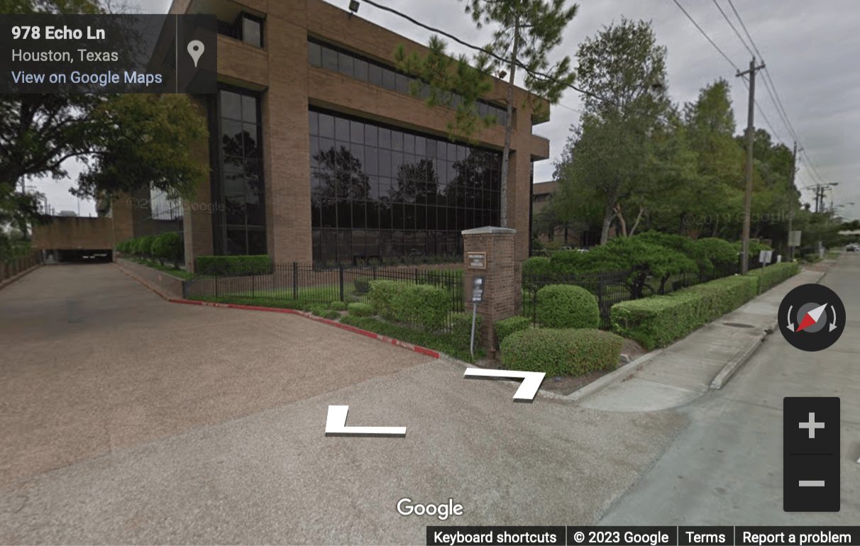 Street View image of 9501 Echo Lane, Suite 200, Houston, Texas, USA