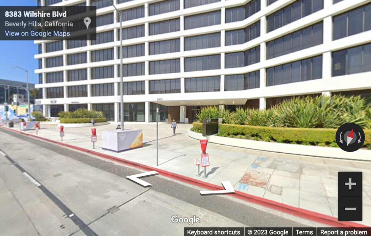 Street View image of 8383 Wilshire Blvd. , Suite 800, Beverly Hills, Los Angeles, California, USA