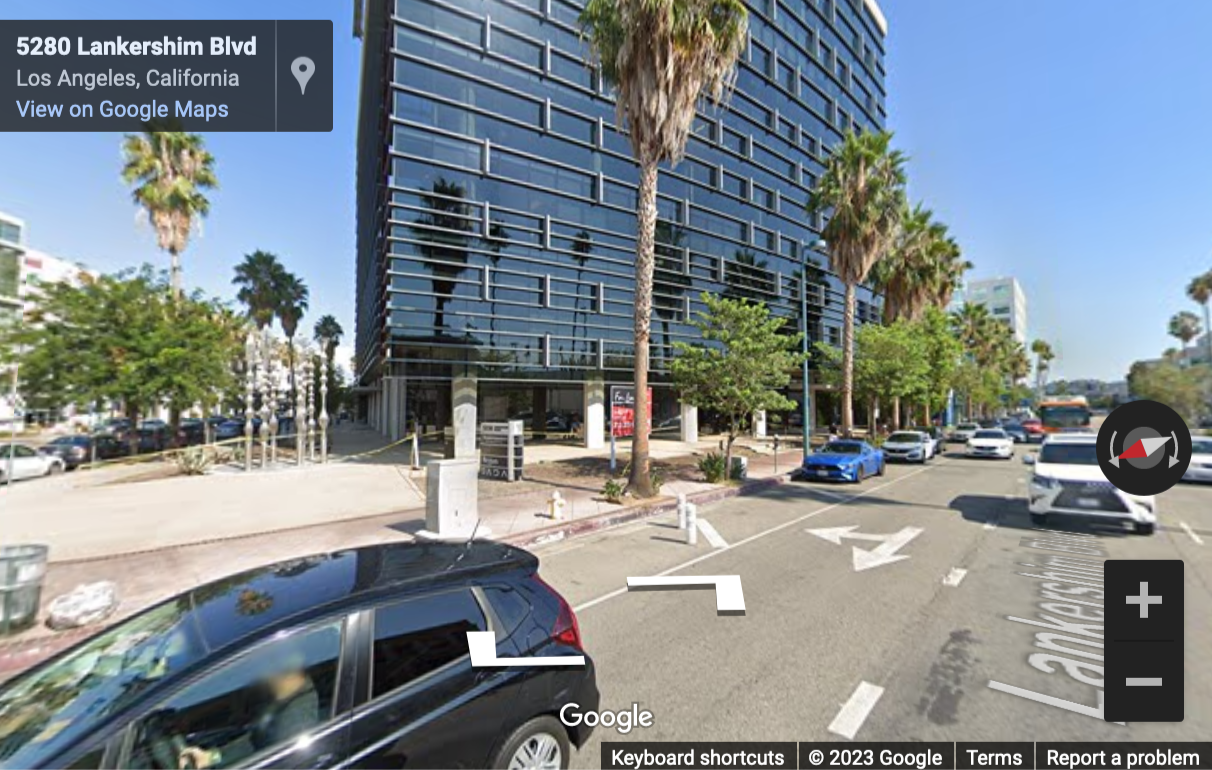 Street View image of 5250 N. Lankershim Blvd, Suite 550, North Hollywood, Los Angeles, California, USA