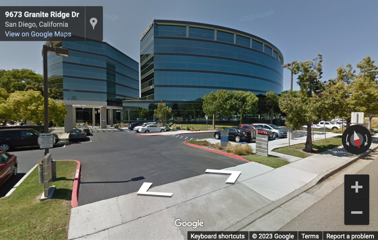 Street View image of 9655 Granite Ridge Drive, Suite 200, San Diego, California, USA