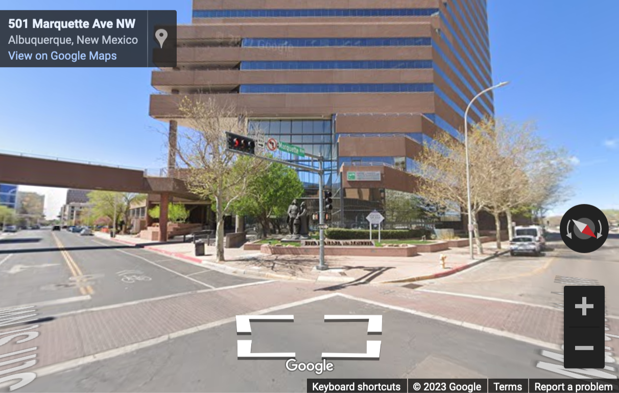 Street View image of 500 Marquette Avenue, Suite 1200, Albuquerque, New Mexico, USA
