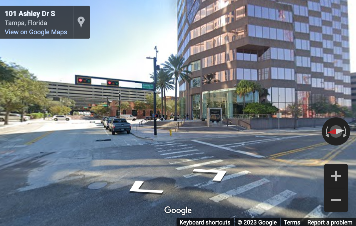 Street View image of 100 S. Ashley Drive, Suite 600, Tampa, Florida, USA
