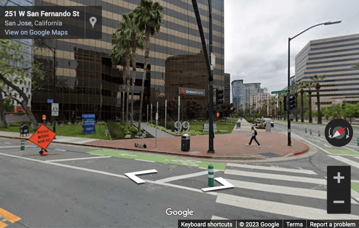 Street View image of 99 Almaden Blvd. , Suite 600, San Jose, California, USA