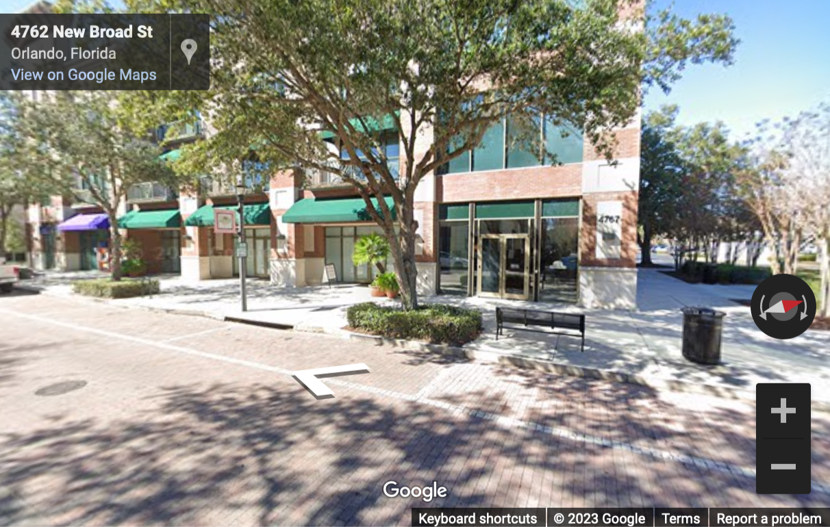 Street View image of 4767 New Broad Street, Orlando, Florida, USA