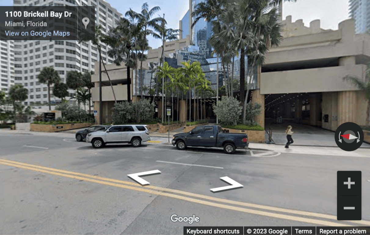 Street View image of 1001 Brickell Bay, Suite 2701, Brickell, Miami, Florida, USA