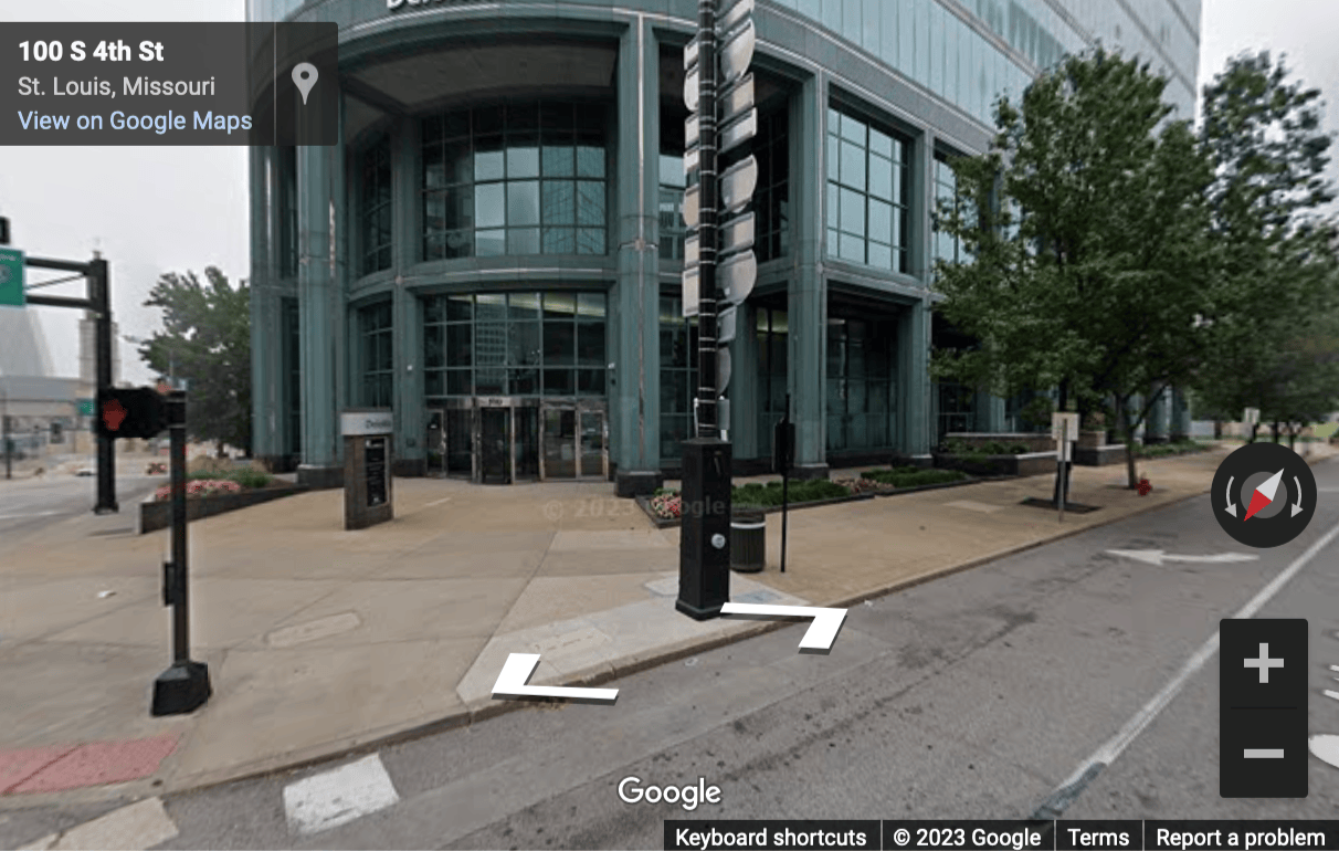 Street View image of 100 South 4th Street, Suite 550, St. Louis, St Louis, Missouri, USA