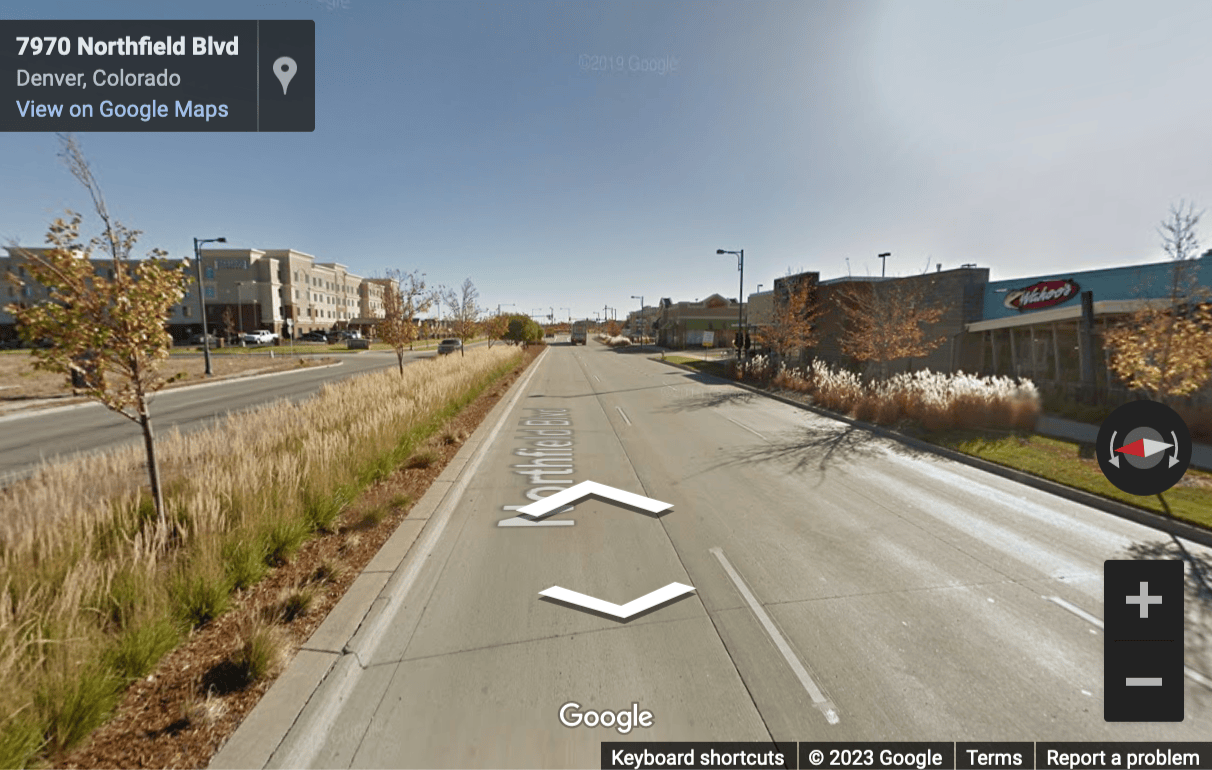 Street View image of 8354 Northfield Blvd. , Building G, Suite 3700, Denver, Colorado, USA