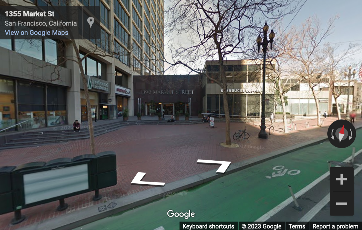Street View image of 1390 Market Street, Suite 200, San Francisco, California, USA