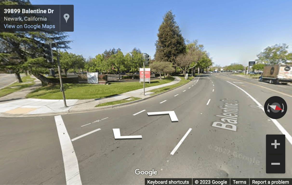 Street View image of 39899 Balentine Drive, Suite 200, Newark, California, USA