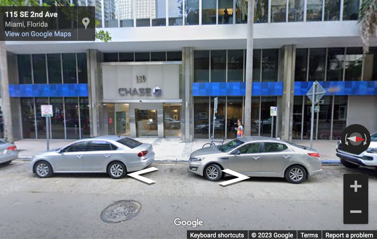 Street View image of 150 South East 2nd Avenue, 3rd Floor, Miami, Florida, USA