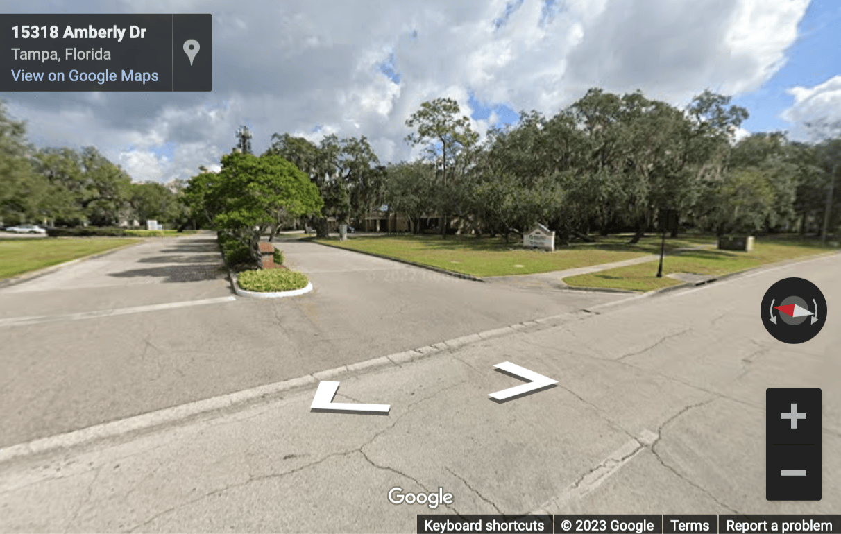 Street View image of 15310 Amberly Drive, Suite 250, Tampa, Florida, USA