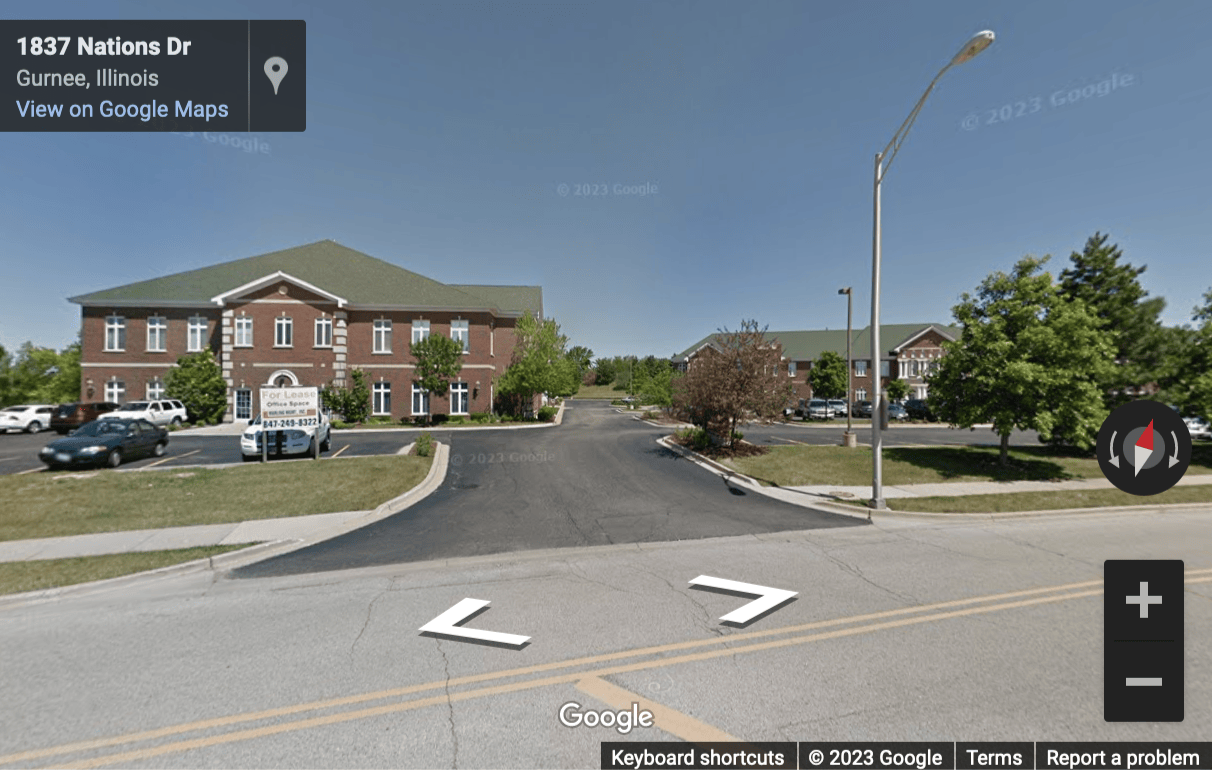 Street View image of 1800 Nations Dr. , Suite 117, Gurnee, Illinois, USA