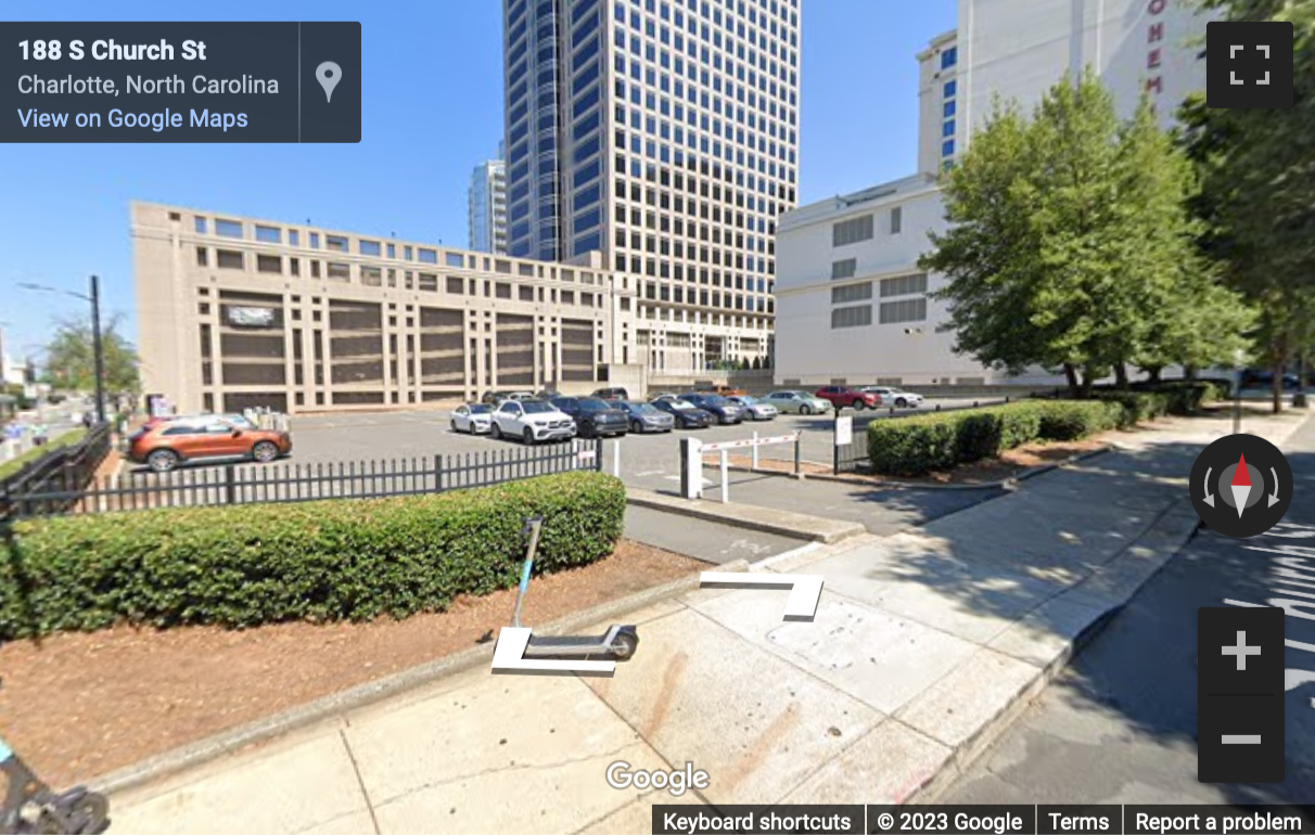 Street View image of 227 W. 4th Street, Charlotte, North Carolina, USA