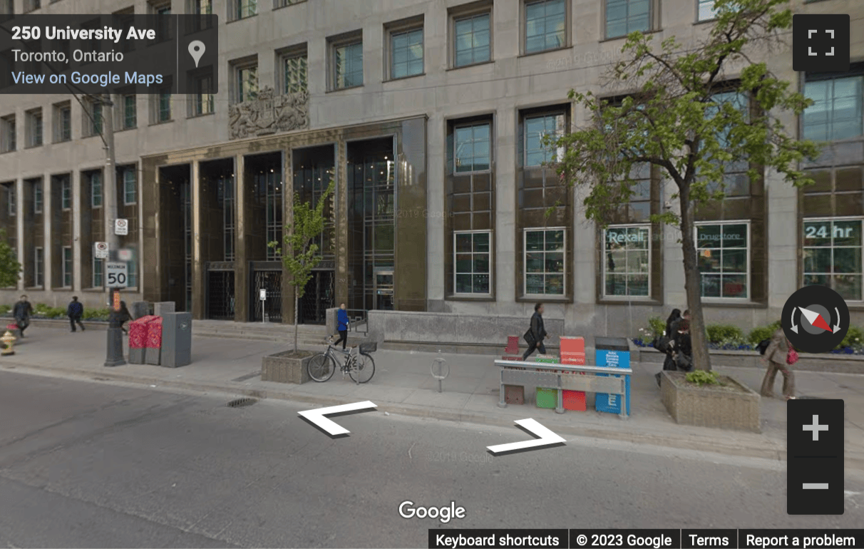 Street View image of 250 University Avenue, Toronto, Ontario, Canada