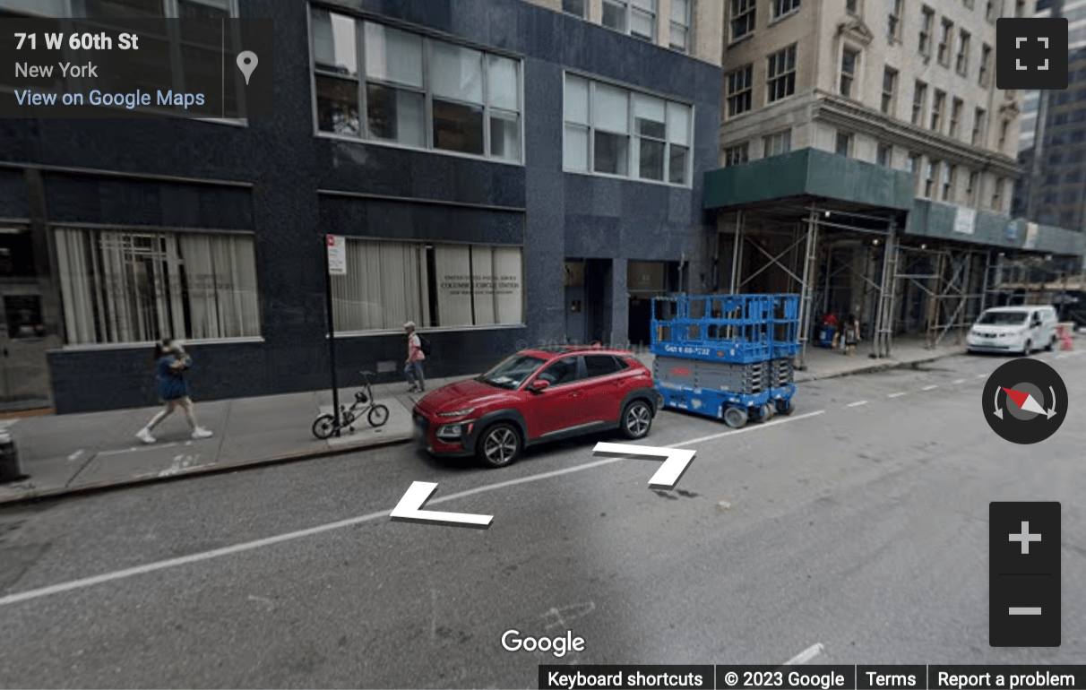 Street View image of 33 West 60th Street, Floor 4, New York, New York State, USA