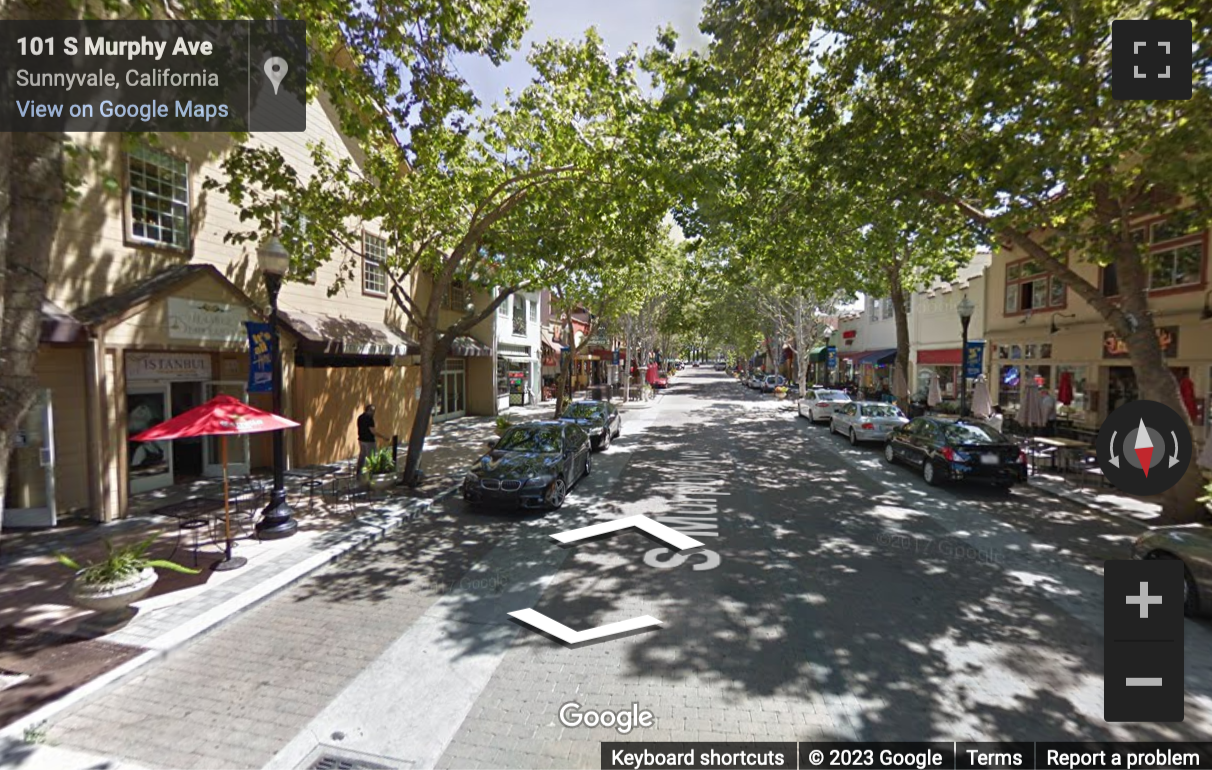 Street View image of 100 S. Murphy Avenue, Sunnyvale, California, USA