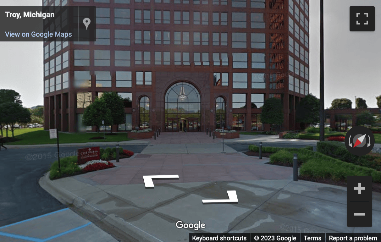 Street View image of 101 West Big Beaver Road, Suite 1400, 14th Floor, Columbia Center II, Troy