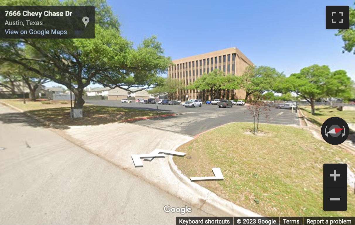 Street View image of 7600 Chevy Chase Drive, Suite 2300, Chase Park Center, Austin, Texas, USA