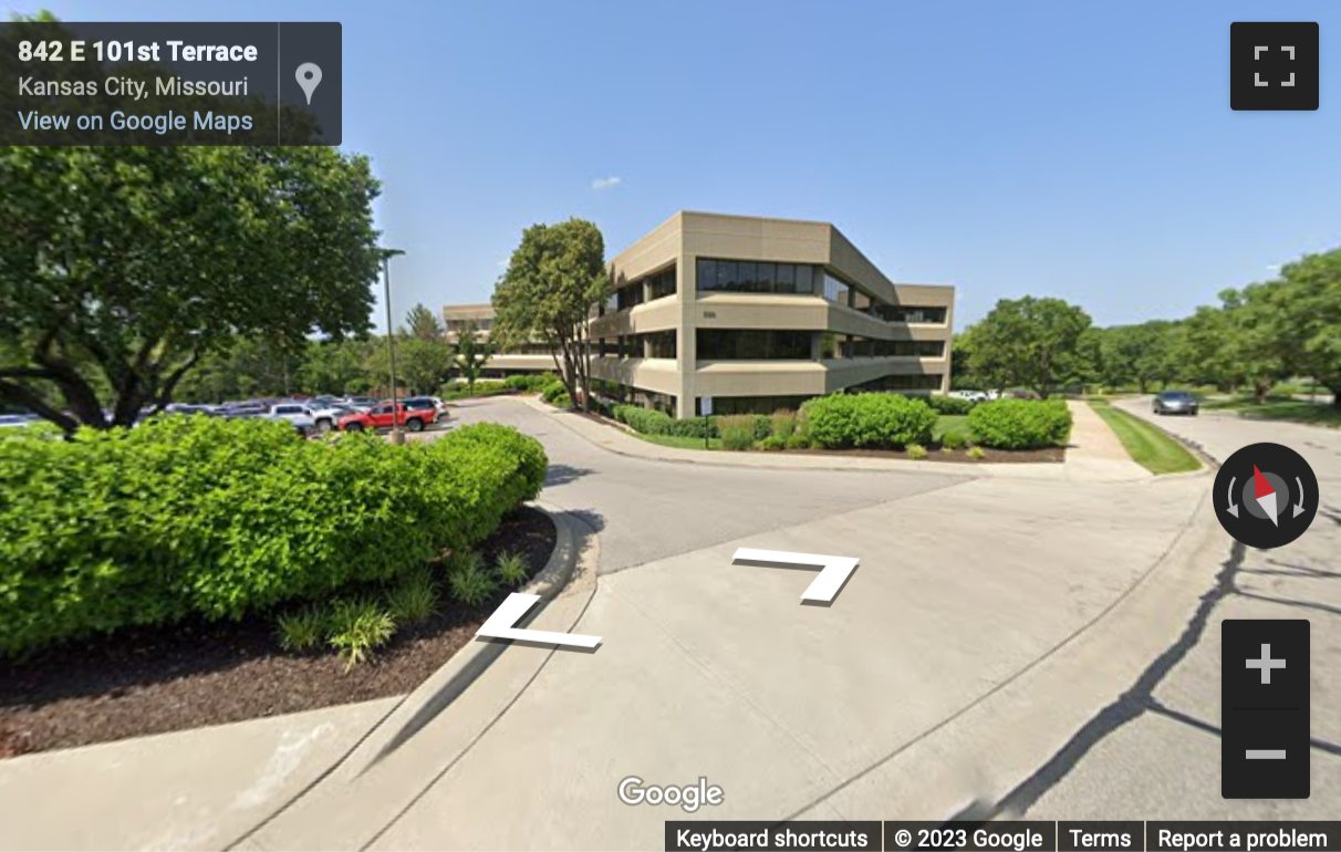 Street View image of 800 E. 101st Terrace, Suite 350, Holmes Corporate Centre Building, Kansas City