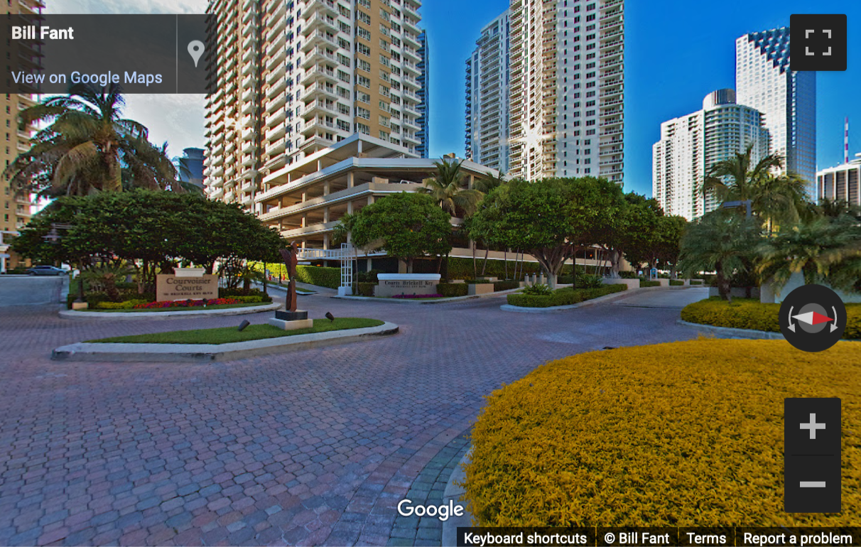 Street View image of 601 Brickell Key Drive, Suite 700, Miami, Florida, USA