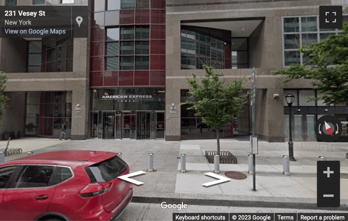 Street View image of 200 Vesey Street, 24th Floor, World Financial Centre, New York, New York State, USA