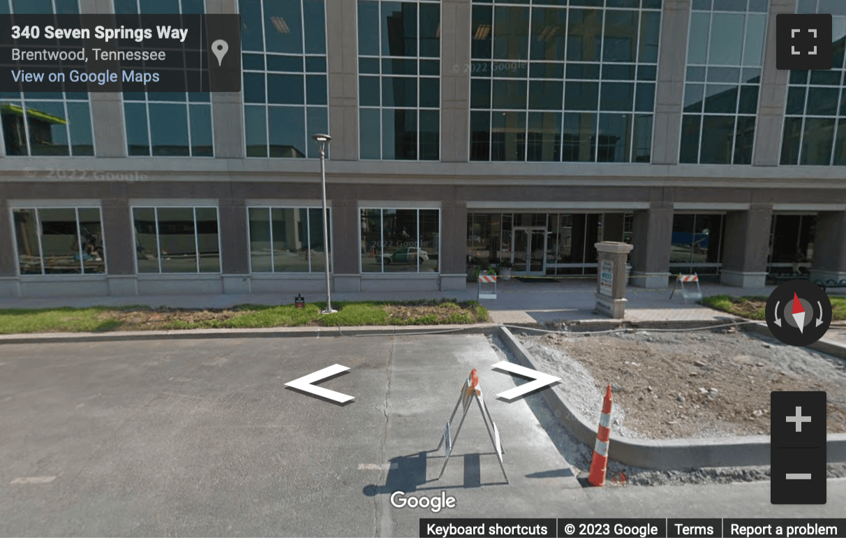 Street View image of 320 Seven Springs Way, Suite 250, Brentwood (Tennessee), Tennessee, USA