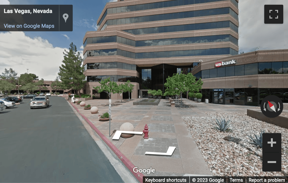 Street View image of 2300 West Sahara Avenue, Suite 800, U. S. Bank Centre, Las Vegas, Nevada, USA