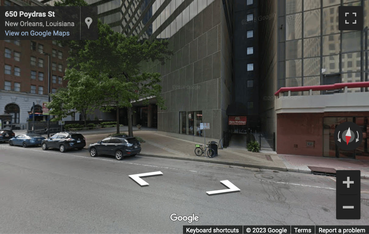 Street View image of 650 Poydras Street, Suite 1400, St. Charles Business Centre, New Orleans, Louisiana, USA