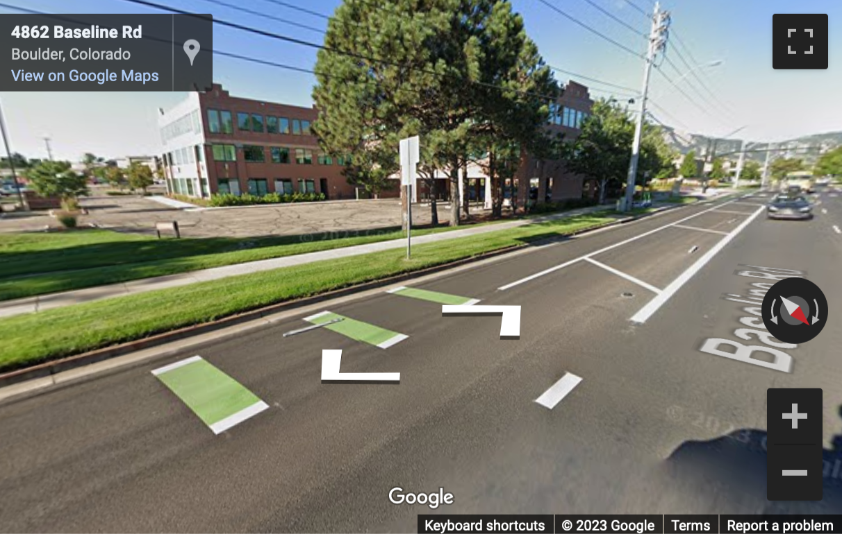 Street View image of 4770 Baseline Road, Suites 200 and 210, Boulder, Colorado, USA
