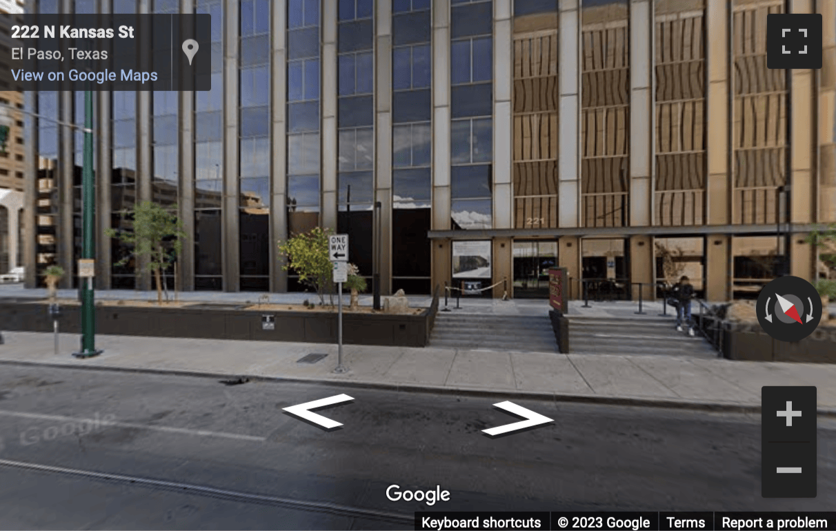 Street View image of 221 North Kansas Street, Suite 700, Wells Fargo Plaza Centre, El Paso (Texas)
