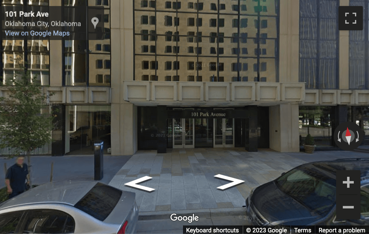 Street View image of 101 Park Avenue, Suite 1300, Oklahoma City, Oklahoma, USA