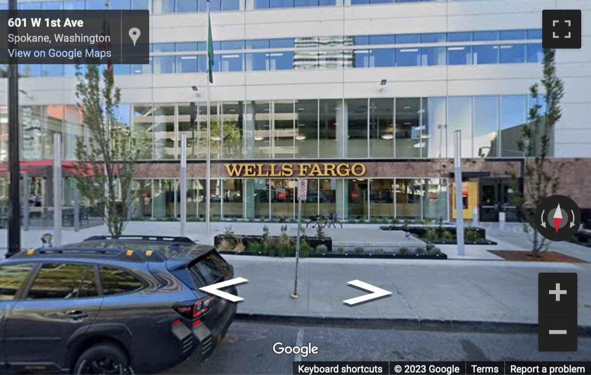 Street View image of 601 West 1st Avenue, 1400, The Wells Fargo Center, Spokane, USA