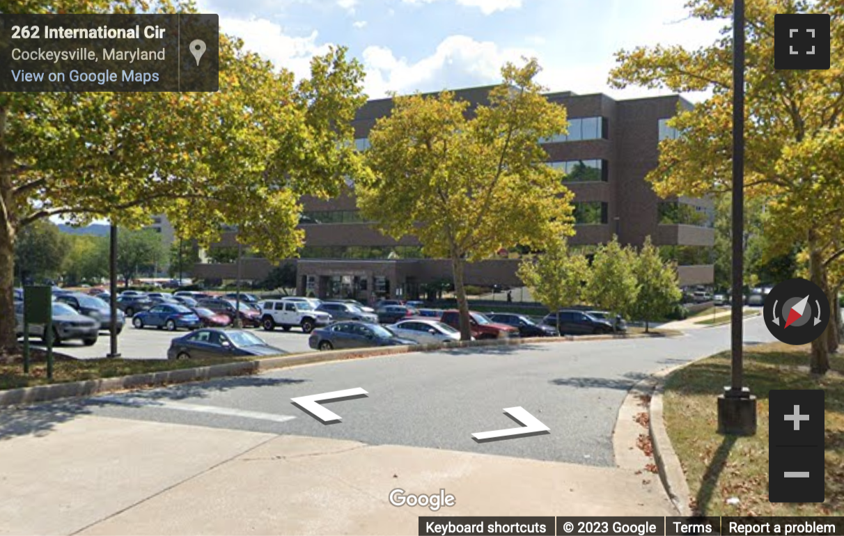 Street View image of 201 International Circle, Suite 230, Hunt Valley, Maryland, USA