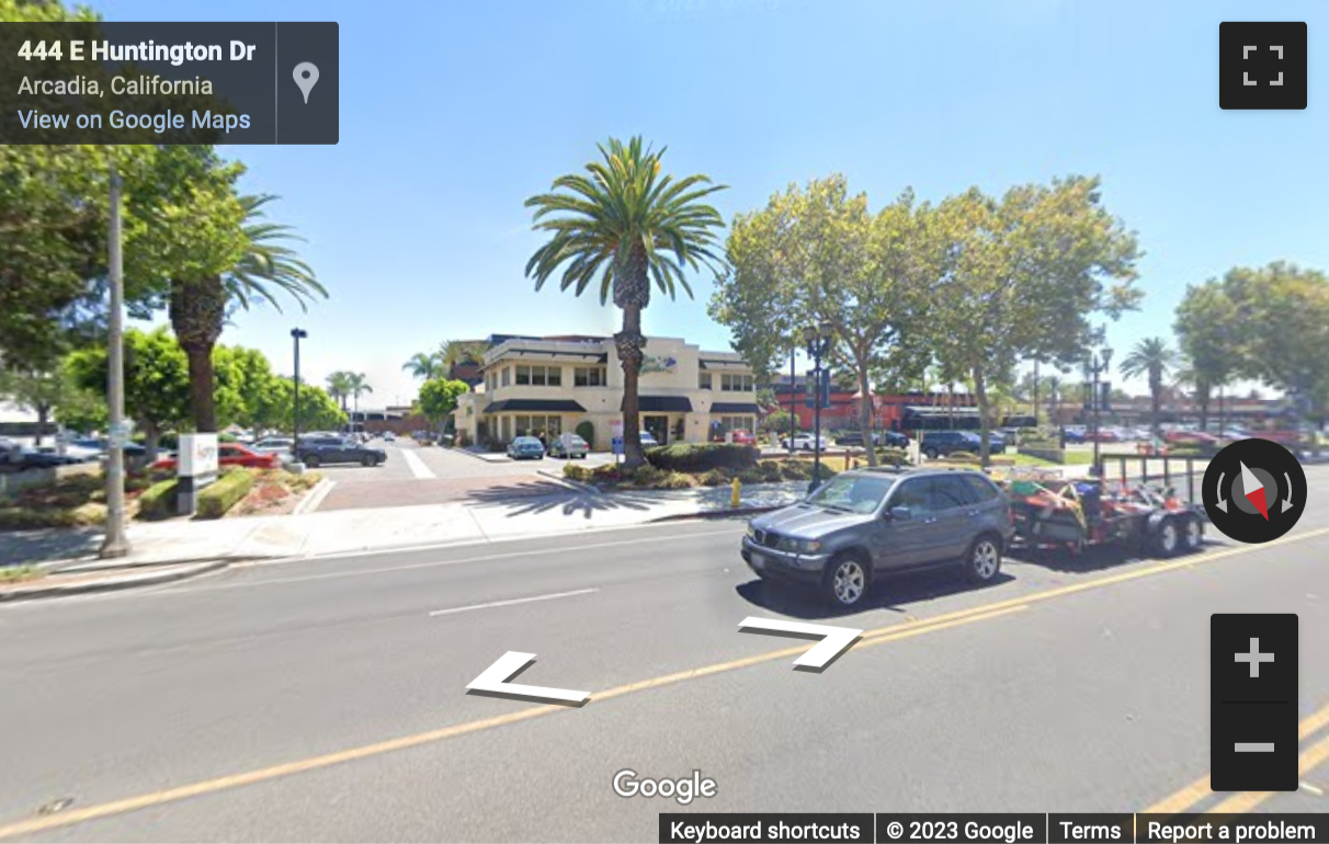 Street View image of 440. Huntington Drive, Suite 300, Arcadia, California, USA