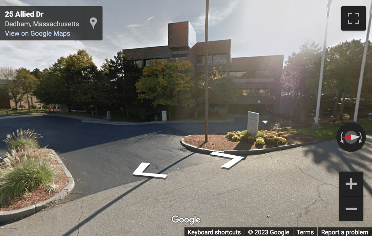 Street View image of 3 Allied Drive, Suite 303, Dedham Place Business Centre, Dedham, Massachusetts, USA