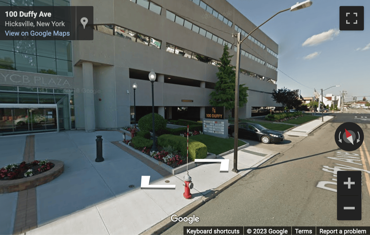 Street View image of 100 Duffy Avenue, 5th Floor, Suite 510, Hicksville, New York State, USA