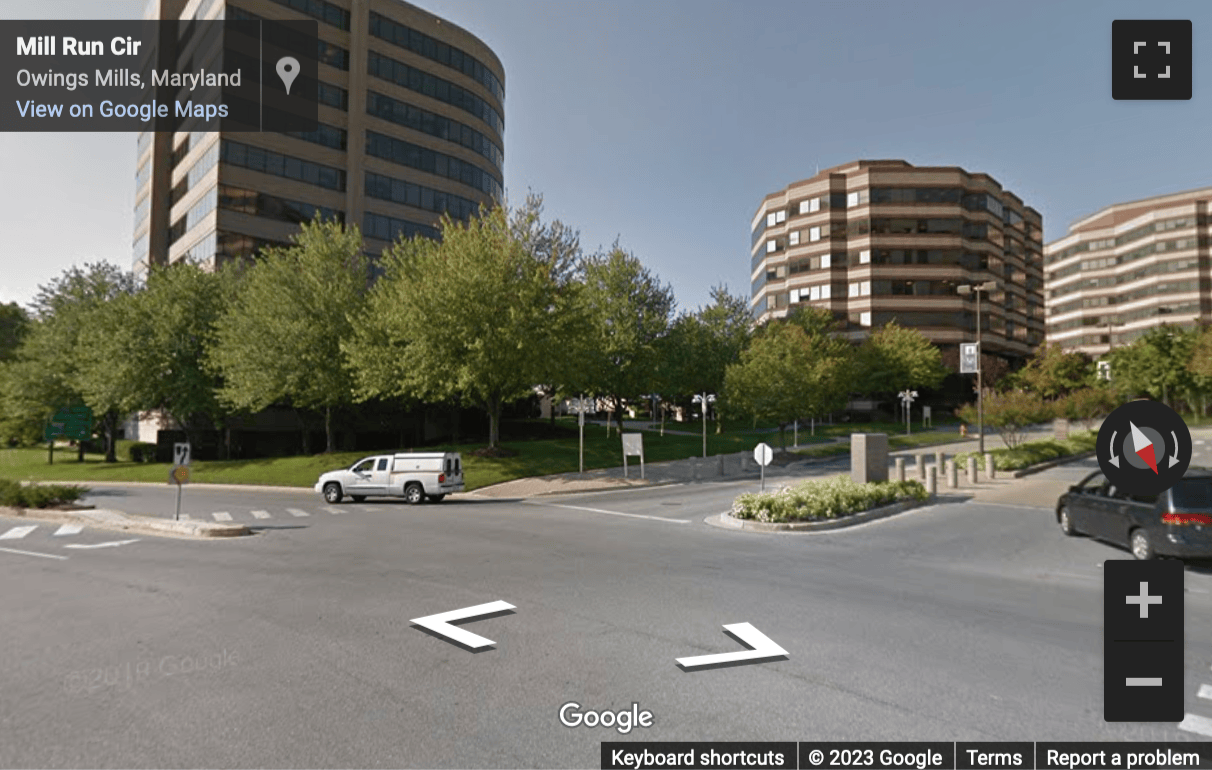 Street View image of 10451 Mill Run Circle, Suite 400, Owings Mills, Maryland, USA
