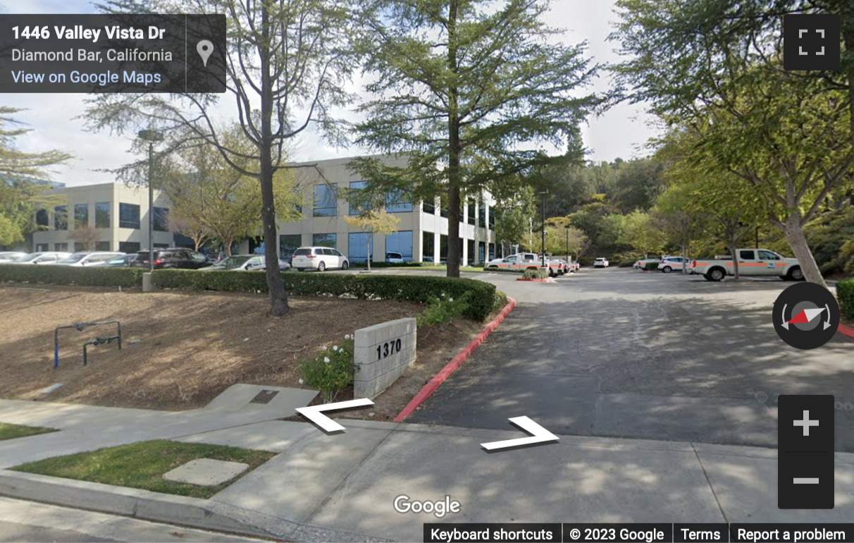 Street View image of 1370 Valley Vista Drive, Suite 200, Gateway Centre, Diamond Bar, California, USA