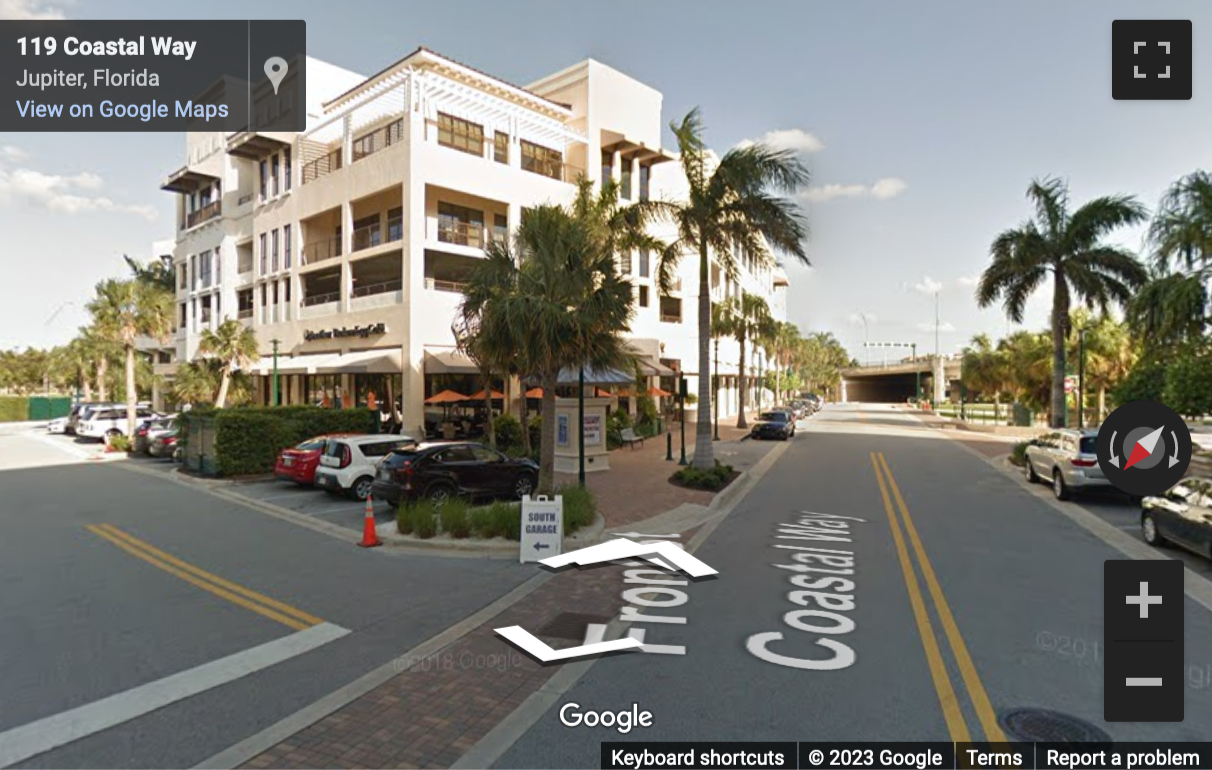 Street View image of Harbourside Place, 110 Front Street, Suite 300, Jupiter, Florida, USA